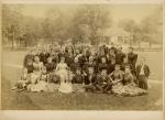 T.J. Morgan, Commissioner of Indian Affairs, with Richard Henry Pratt and teachers [pose 1], c.1890
