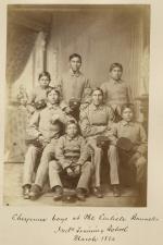 Seven male Cheyenne students [version 2], 1880