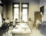 Students Working in the Printing Office [view 2], c. 1909