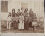 Group of Chiricahua Apaches upon arrival in Carlisle [version 2], 1886