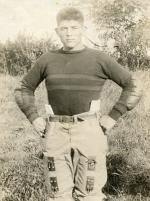 Peter Calac in football uniform, 1916