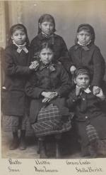 Five Sioux girls [version 2], c.1880