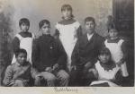 Seven Pueblo students [version 2], c.1884