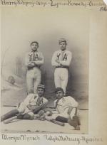 Four young men in baseball uniforms [version 2], c.1888