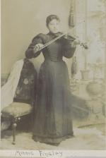 Minnie Finley with violin, c.1891