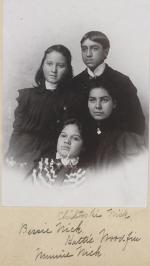 Bessie Nick, Chiltoski Nick, Minnie Nick, and Hattie Woodfire, c.1897