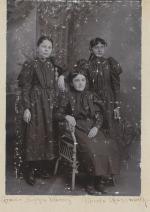 Grace Warren, Sophia Warren, and Alberta Gansworth, c.1898