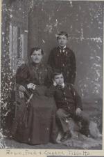 Luzenia Tibbetts, Fred Tibbetts, and Eugene Tibbetts, c.1896