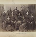 Quanah Parker and Lone Wolf with a group of students [version 2], 1894 