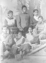 Seven unidentified Pueblo students [version 2], c.1898