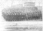 Two images: student body and school band, c.1892