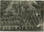 School band posed with flags, c. 1911 School band posed with flags, c. 1911