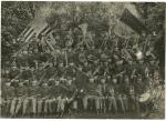 School band posed with flags, c. 1911