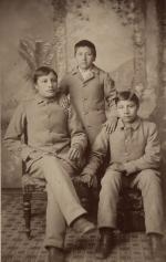 Wounded Yellow Robe, Chauncey Yellow Robe, and Henry Standing Bear [version 2], 1884