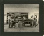 Students Soling and Finishing Shoes in Shop, 1901
