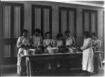 Female Students Posed Peeling Vegetables, 1901