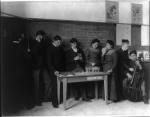Students Posed Doing Science Experiment, 1901