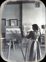 Female Student Painting at an Easel, c. 1914