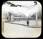 Man Next to Flag Pole in the Snow, c. 1900