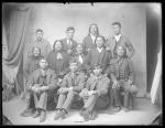Six Sioux chiefs with six male students [version 1], c.1890