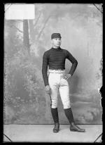 Jenoson Schanadore in athletic clothing, c.1889