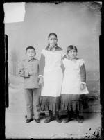 Two female students and one male student, c.1883