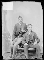 Mike Buffalo Thigh and Paul Good Bear [version 1], c.1888