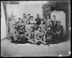 Teacher Alice Seabrook with her class, c.1887