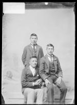 Wounded Yellow Robe, Henry Standing Bear, and Chauncey Yellow Robe, c.1890