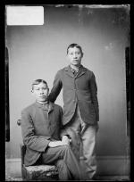 Clarence Powder Face and an unidentified young man, c.1884