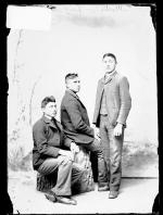 Martin Round Face, Charles Clawson, and an unidentified young man, c.1890