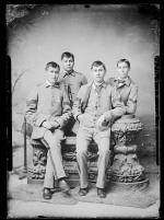 Arnold Woolworth and three unidentified male students, c.1882