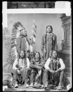 Photograph of a photo of Five Native American chiefs, c.1885