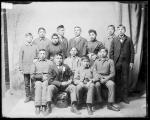 Thirteen unidentified Osage students, 1891