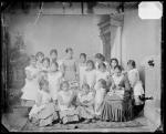 Seventeen female Pueblo students [version 1], c. 1885