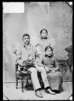 Jason Betzinez, Effie Zaienah, and Maggie Iahanetha [version 1], c.1888