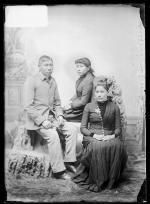 Lydia Harrington, Frank Harrington, and Jessie Spread Hands, c.1890