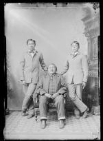 Ne-kah-ke-pah-nah with two male students, c.1891