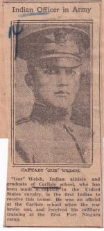 Captain Gus Welch, 1918