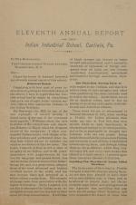Eleventh Annual Report of the Indian Industrial School, 1890